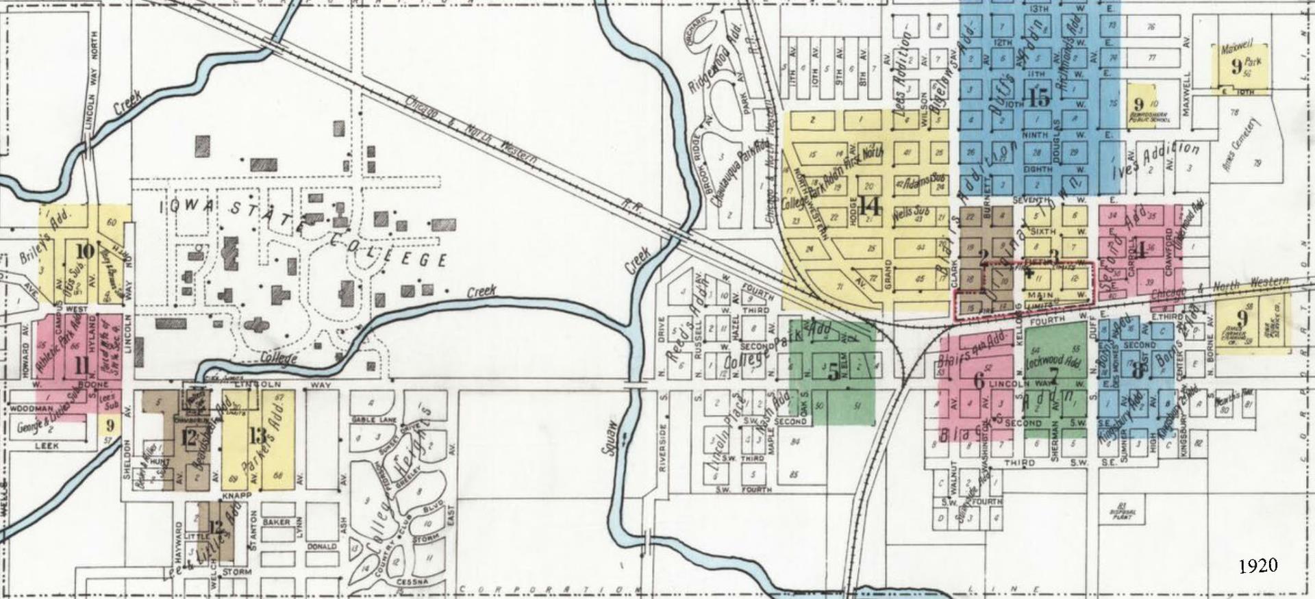 Sanborn 1920 area map