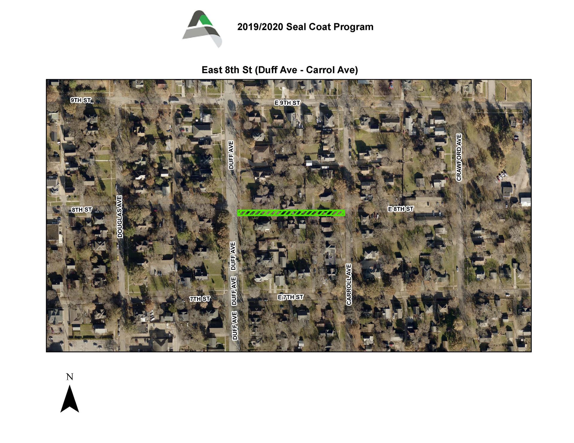 East 8th St Project location Map