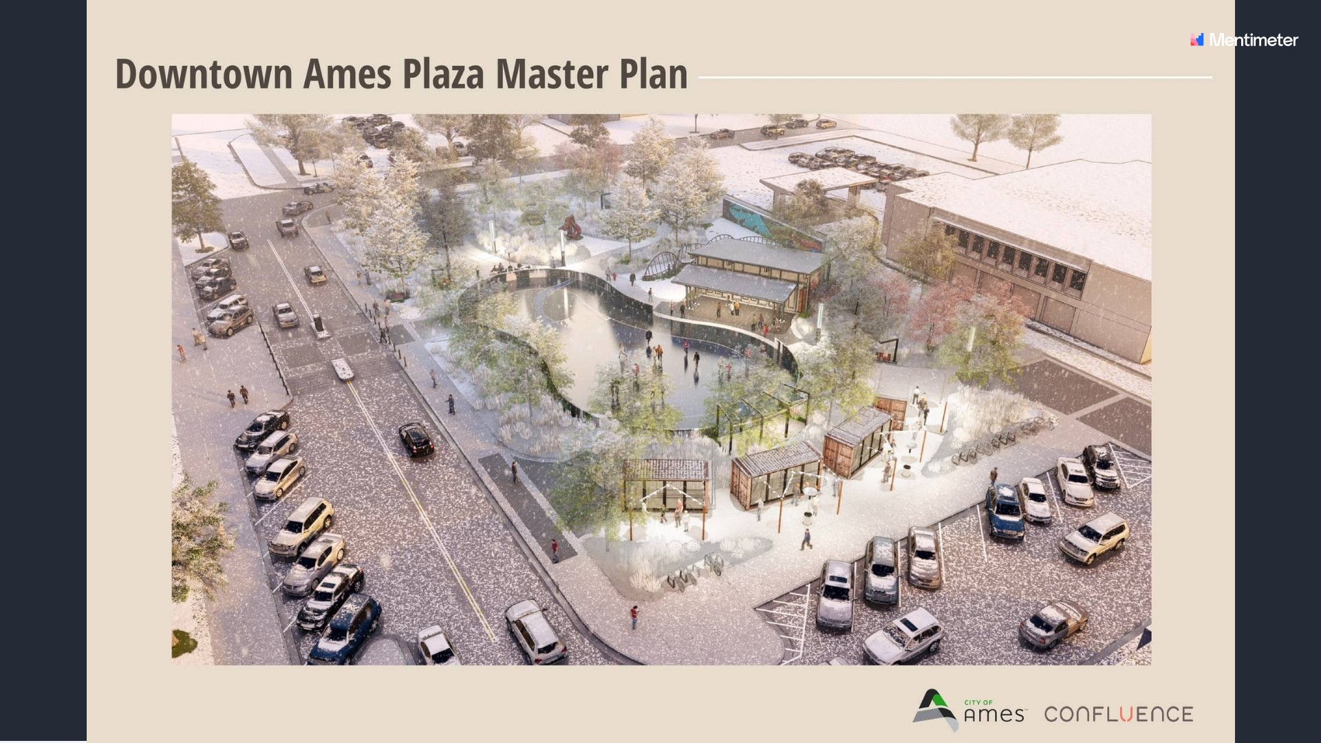 Downtown Plaza Winter Rendering