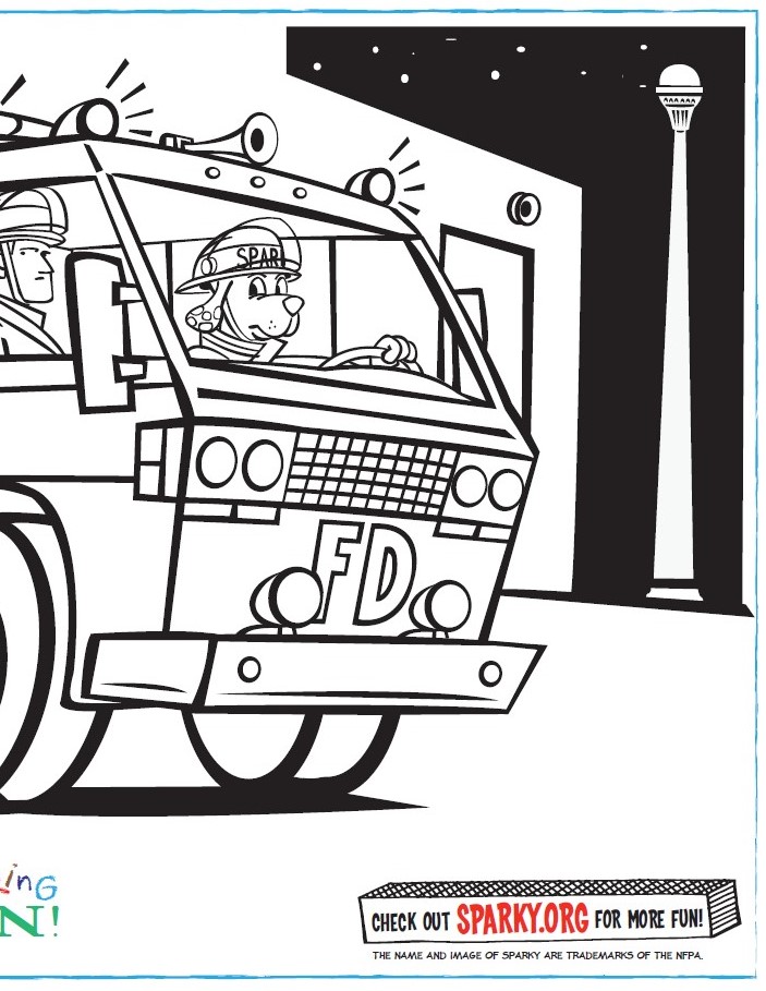 H firetruck coloring