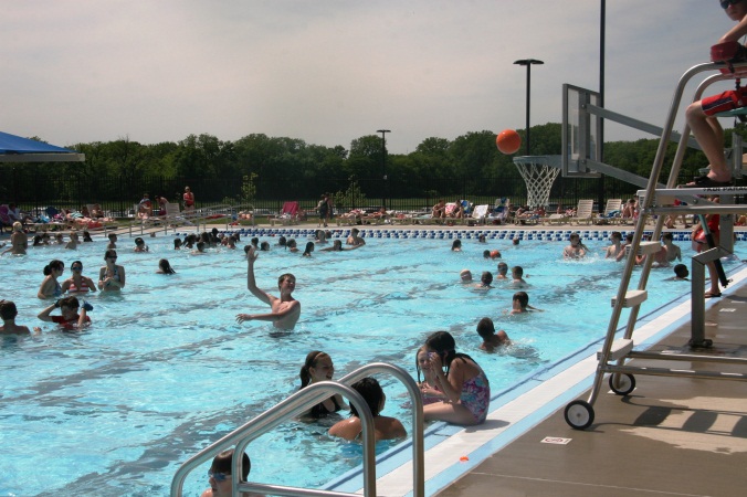 Children swimming at the Furman Aquatic Center