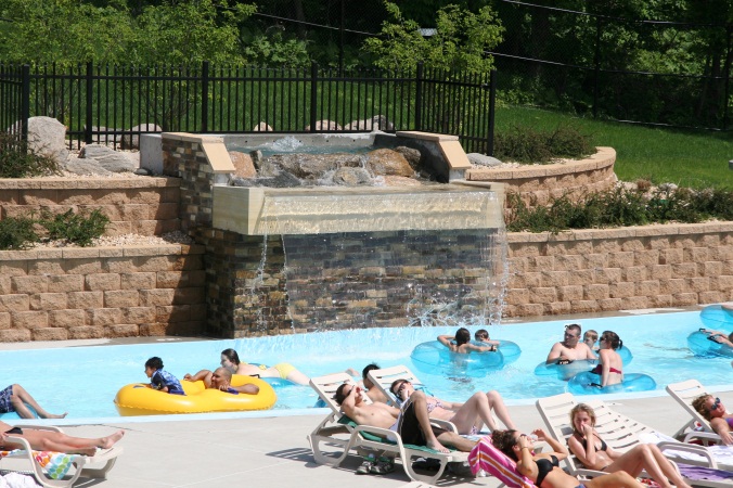 Swimmers in the lazy river