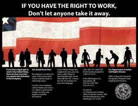 Right to Work Poster in English