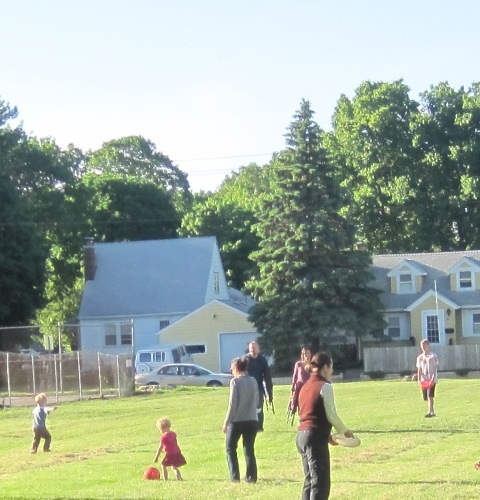 People enjoying Roosevelt Park 