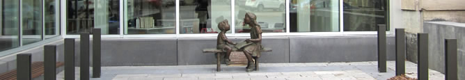 Library Sculpture of Children