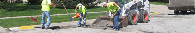 Road work crew