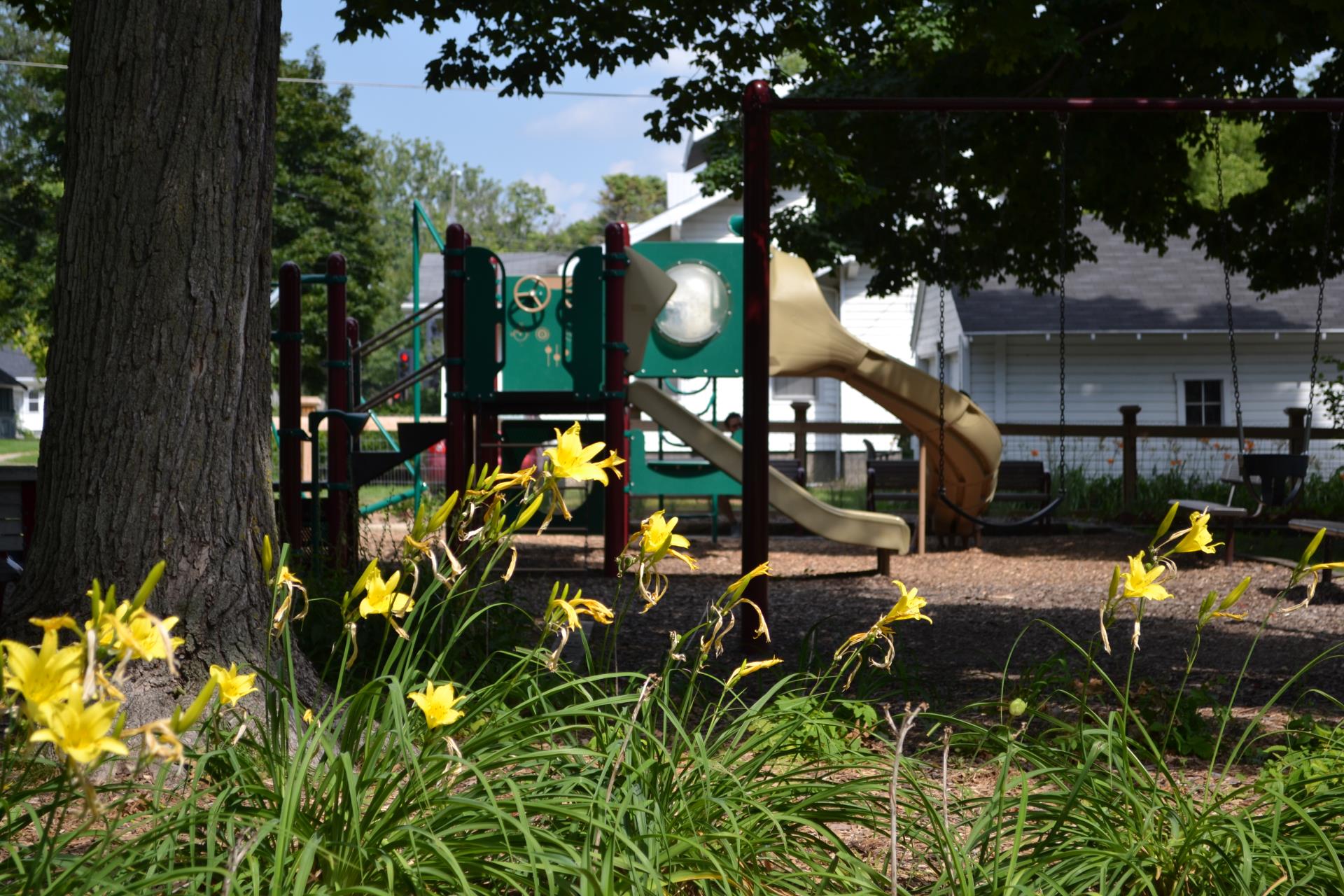 Playground equipment at Old Town park