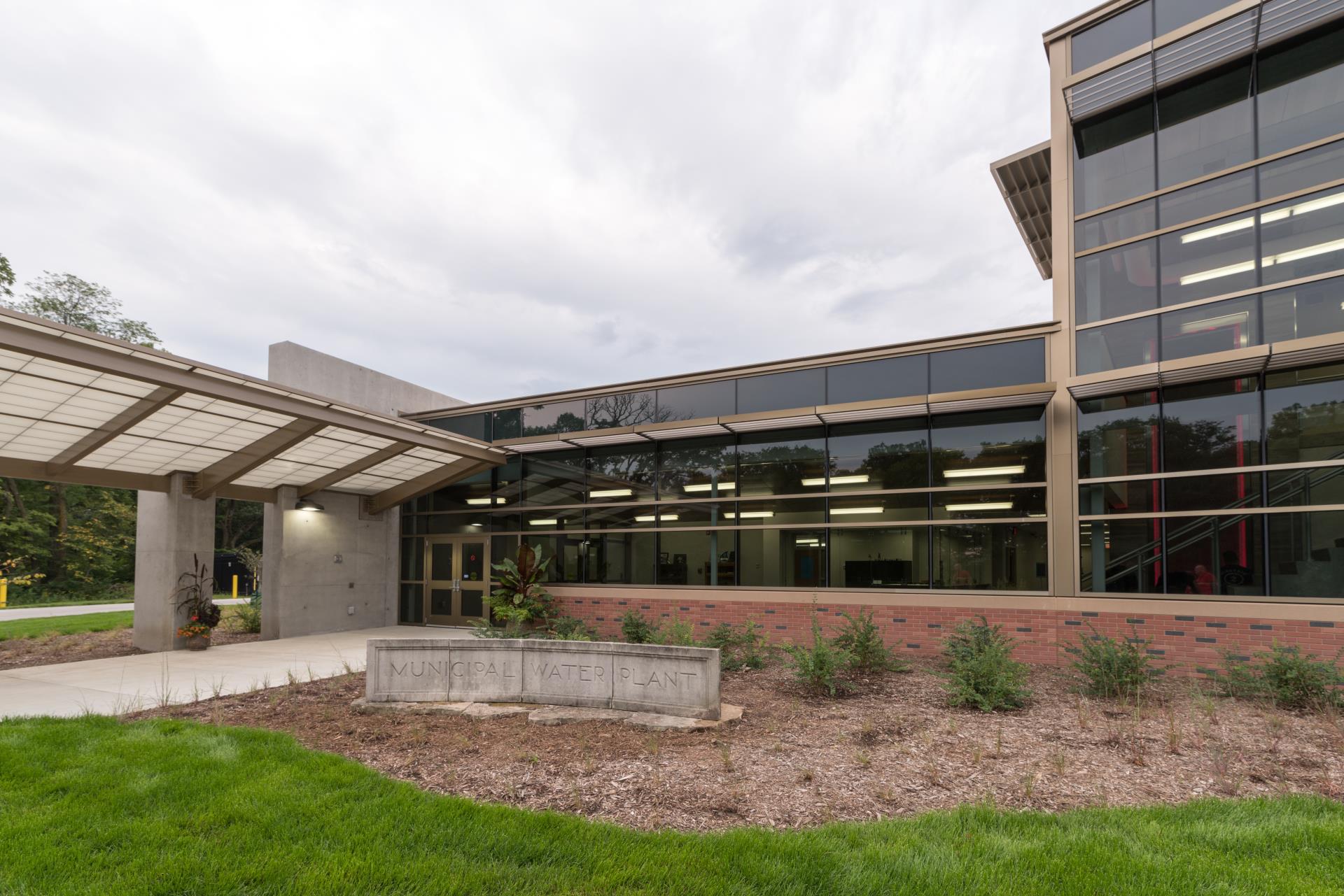 New Water Treatment Plant entrance to Admin offices at 1300 E. 13th